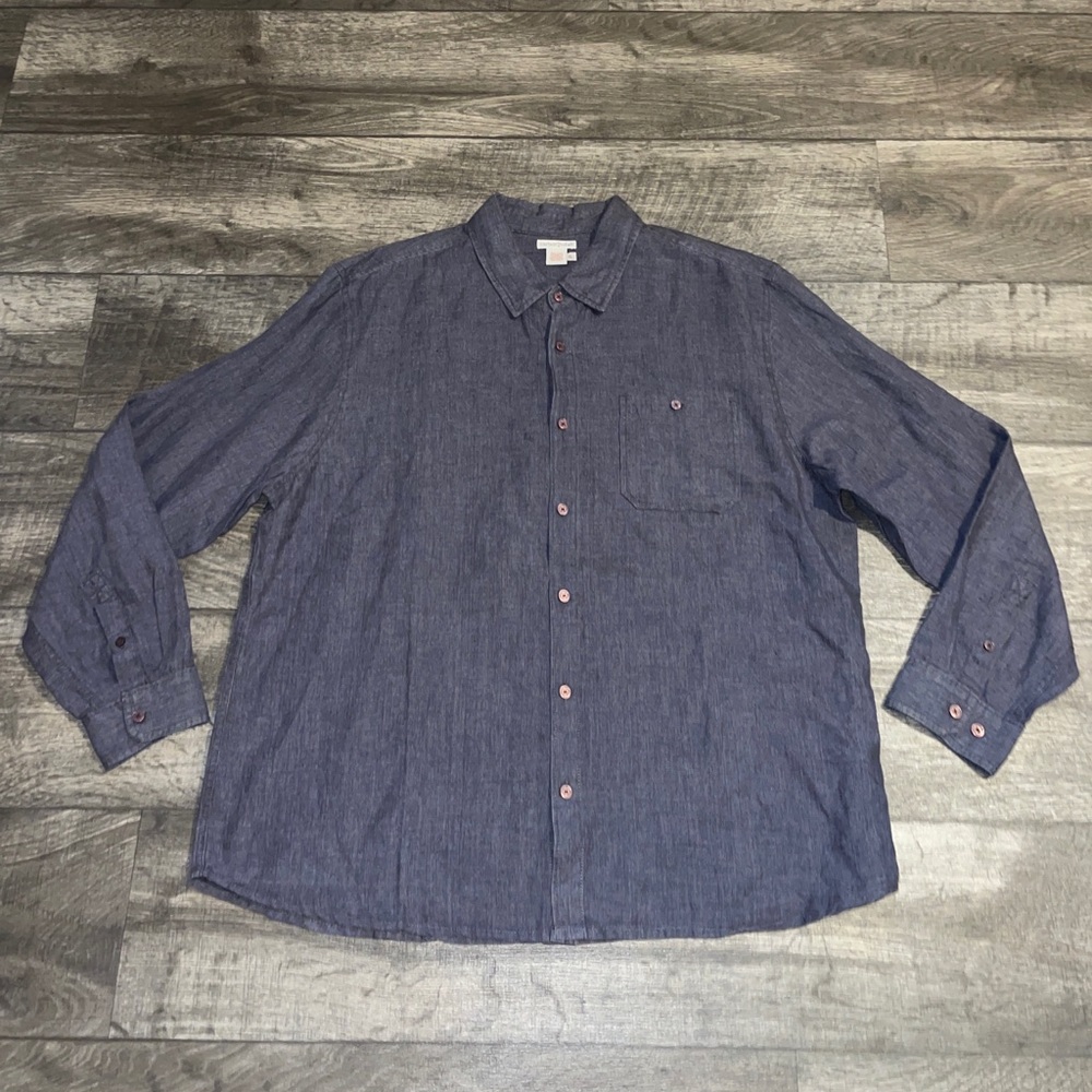 Carbon 2 Cobolt Men’s Long sleeve button down shirt